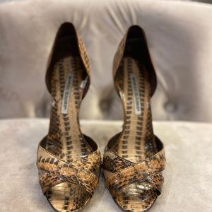 Manolo Blahnik python heels